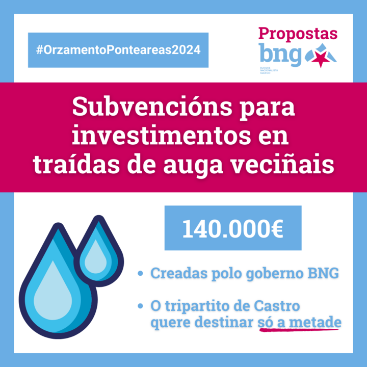 Propomos manter e aumentar axudas que o goberno tripartito de Nava Castro prop&oacute;n eliminar. Colectivos sociais, tra&iacute;das de augas, centros culturais, comercio, mocidade, igualdade e emerxencia social centran as nosas propostas.