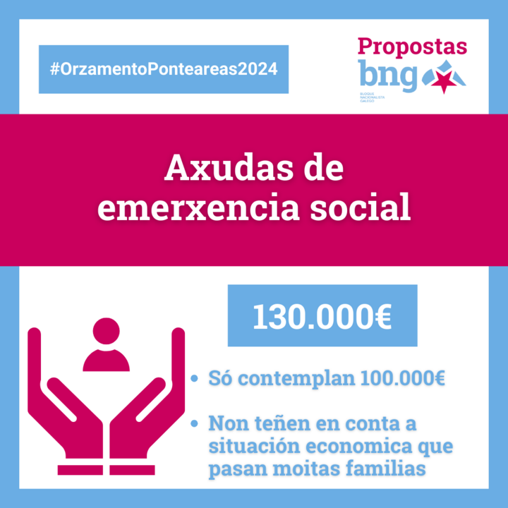 Propomos manter e aumentar axudas que o goberno tripartito de Nava Castro prop&oacute;n eliminar. Colectivos sociais, tra&iacute;das de augas, centros culturais, comercio, mocidade, igualdade e emerxencia social centran as nosas propostas.